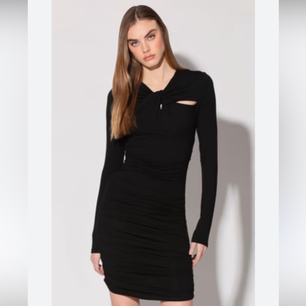 Walter Baker Calista Bodycon Little Black Dress with Cutouts Size Medium NWT